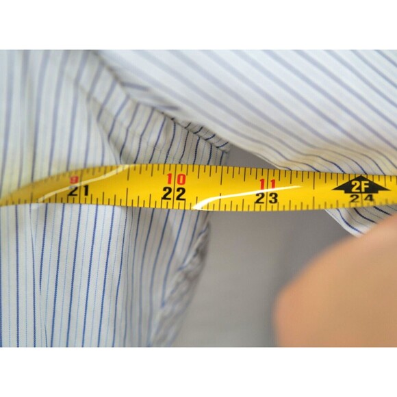 Abercrombie & Fitch Button Down Shirt Mens XL Muscle Gray Stripe Long Sleeve - Picture 6 of 8